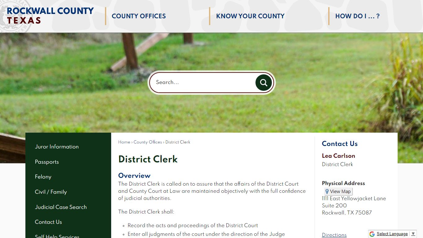 District Clerk | Rockwall County-Official Website